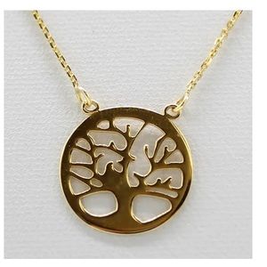 ✨ 14 karat solid yellow gold mulberry tree necklace ✨